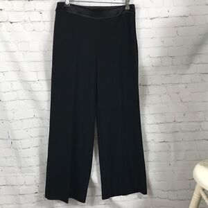 St. John Essentials for Nordstrom Satin Waistband Wide 11” leg side Zipper EUC